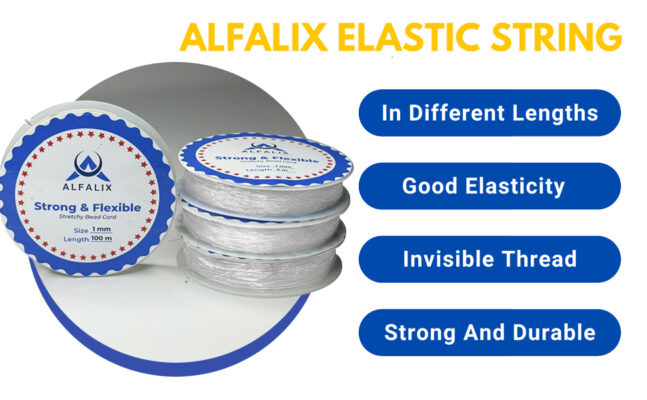 Pack of 3 Clear Elastic Strings for Bracelets - Durable and